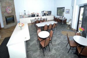 breakfast area at Valley Forge Inn in Pigeon Forge