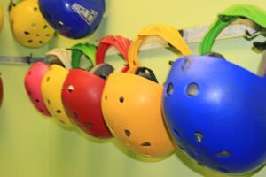 helmets at flyaway indoor skydiving in pigeon forge