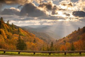 View from Newfound Gap Road during fall