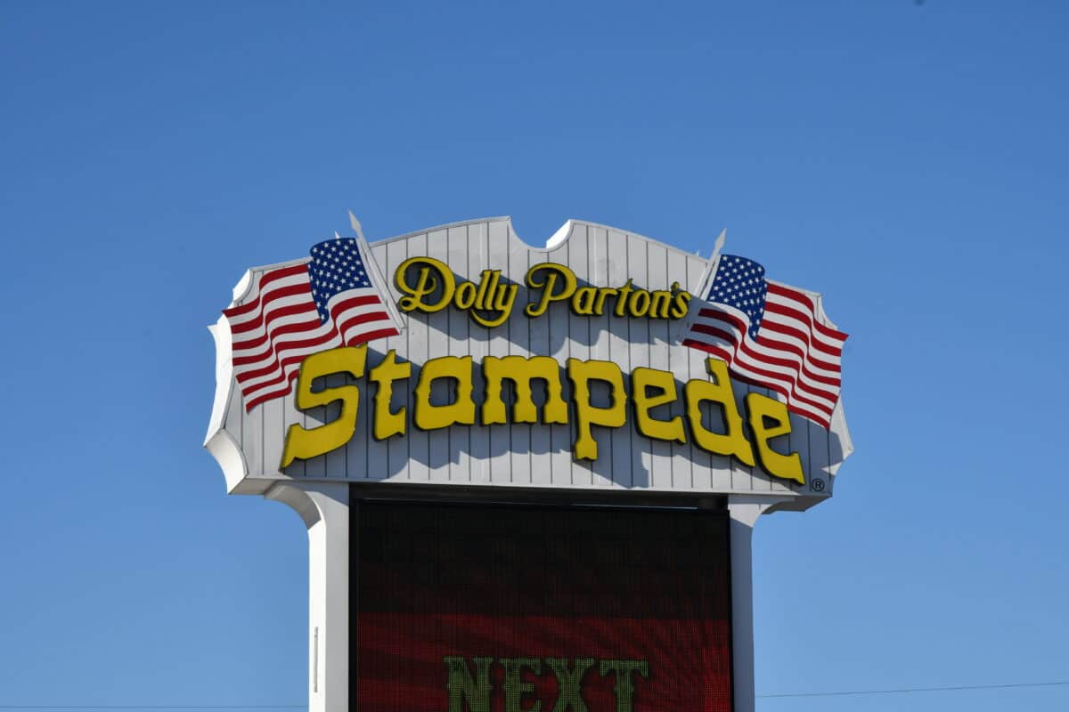 Dolly Parton's Stampede sign