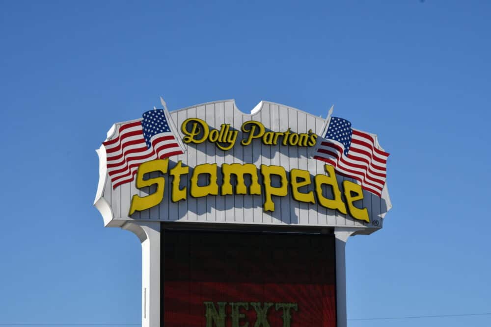 Dolly Parton's Stampede sign